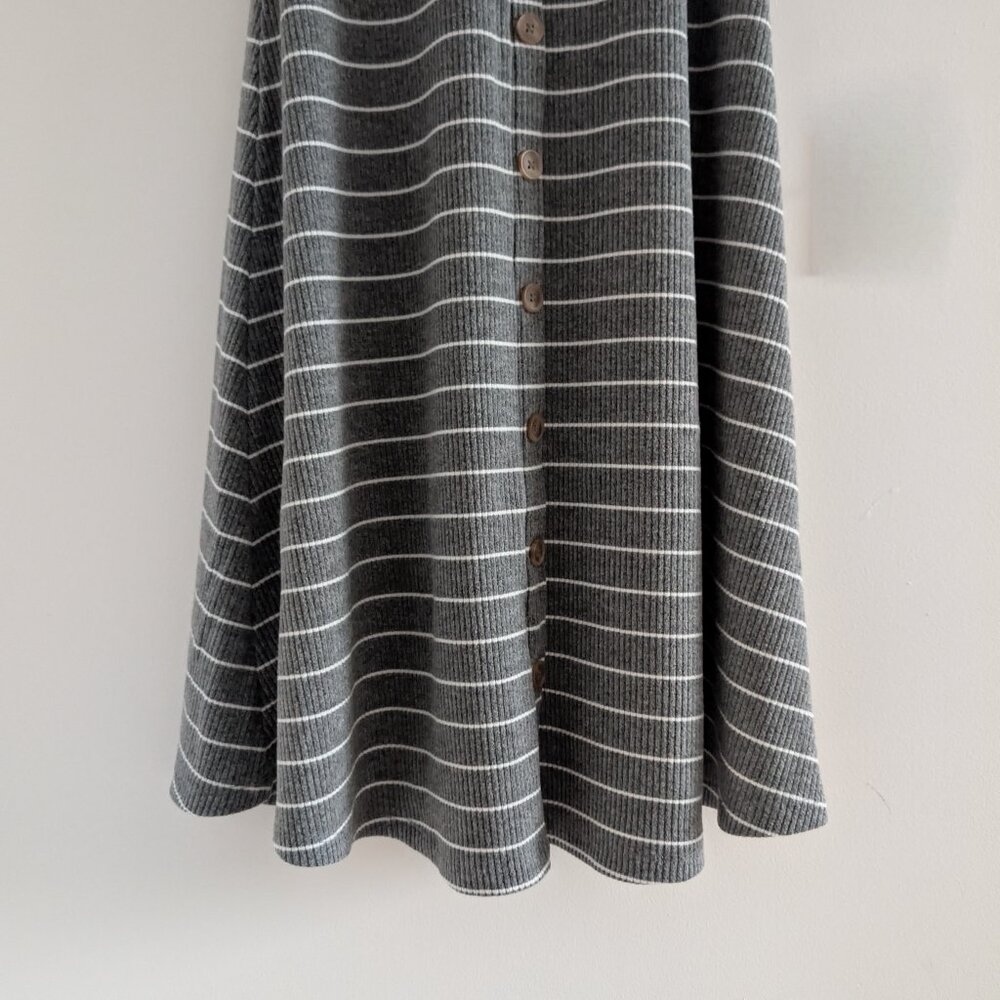 3/$30 Long button down striped dress - Picture 3 of 8